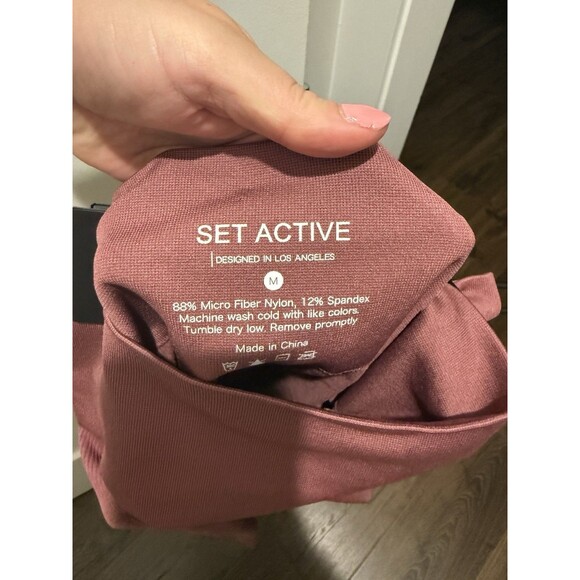 Women’s SET ACTIVE Sculptflex Seamless Leggings in Canyon Size Medium M Pink - Picture 4 of 4